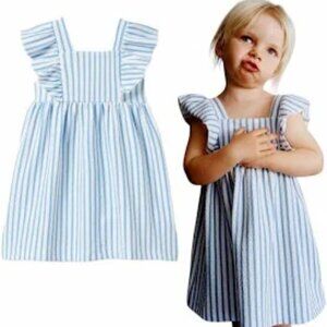 Zara - Blue Jacquard Dress